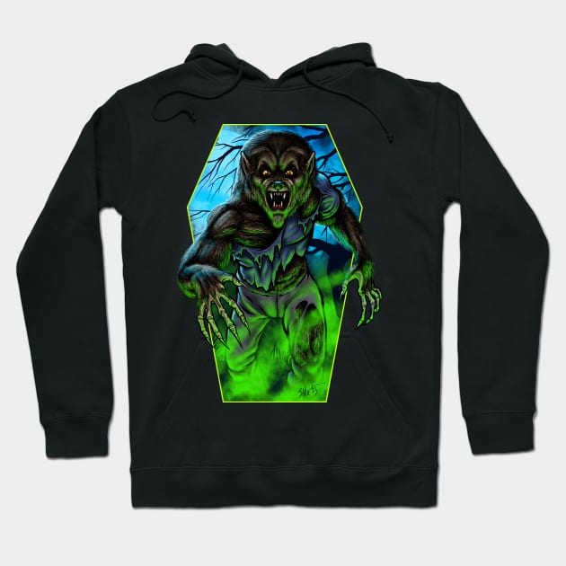 Portrait of the Wolf Man Hoodie by Chad Savage